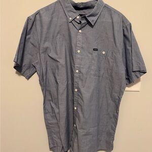 Brixton Blue Casual Button Down Shirt Short Sleeve